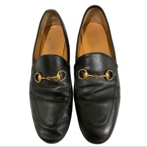 Gucci loafers shoes black horsebit leather slip on
